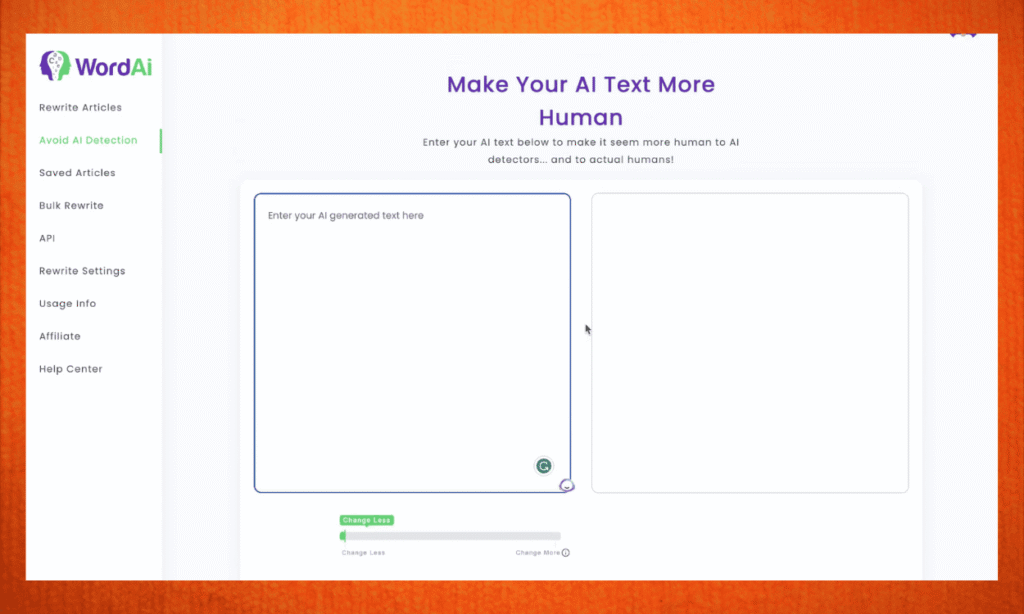 WordAI  Avoid AI Detection mode